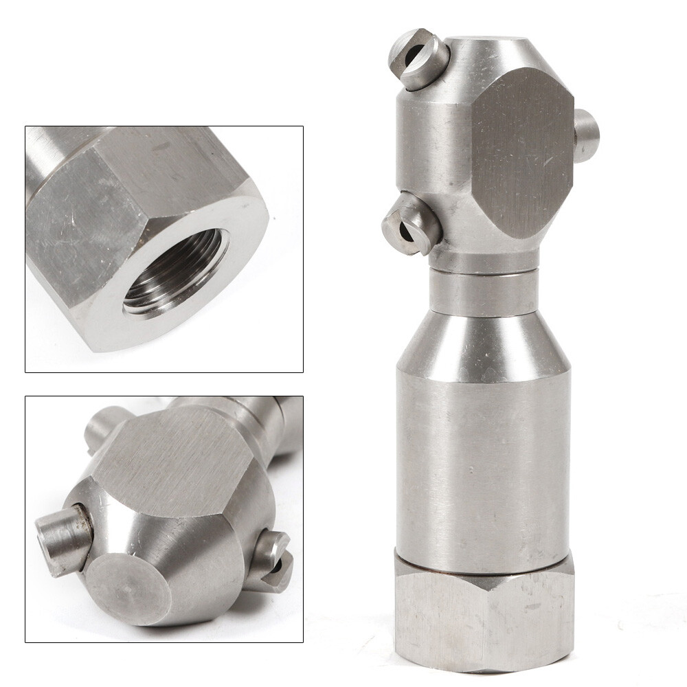 Stainless Rotating Jet Spraying Washing Nozzle Tank Barrel Pipeline Clean 1/2”