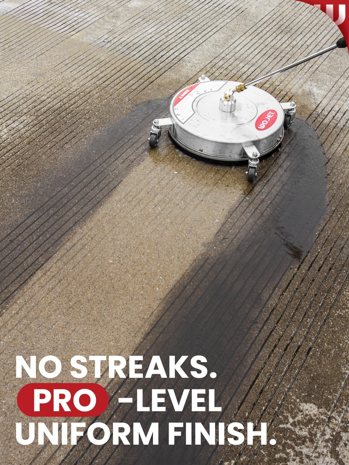 WOJET 16″ Stainless Steel Pressure Washer Surface Cleaner, Professional Power…