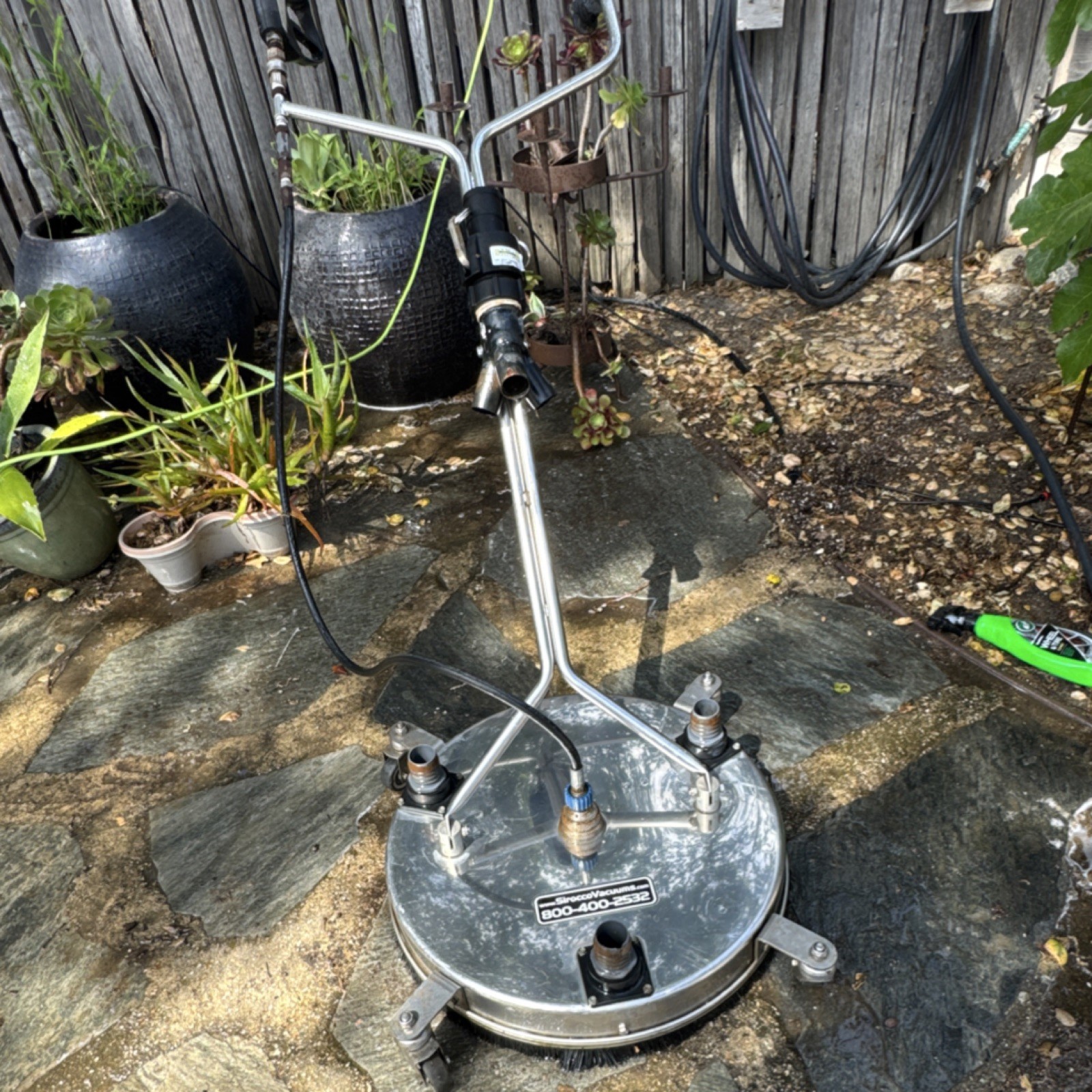 Sirocco Vacuums Cold Water Pressure Washer Surface Cleaner Attachment, Casters