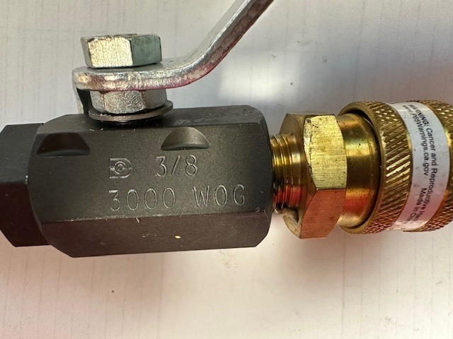 3/8″ Carbon Steel Ball Valve Kit for Power Pressure Washers 3000-4000 PSI 4 GPM