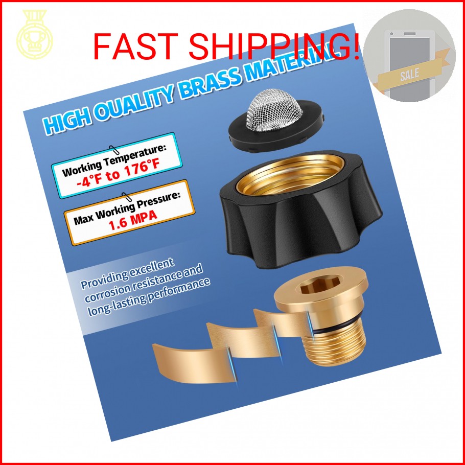 Boltigen Brass Water Inlet Fitting, Pressure Washer Pump Replacement for Simpson
