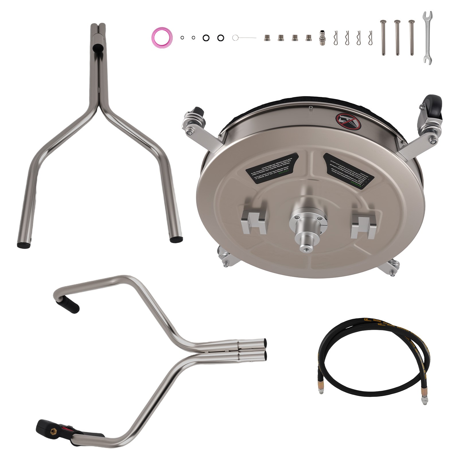 24″ Pressure Washer Surface Cleaner Driveway Patio Deck Cleaning Stainless Steel