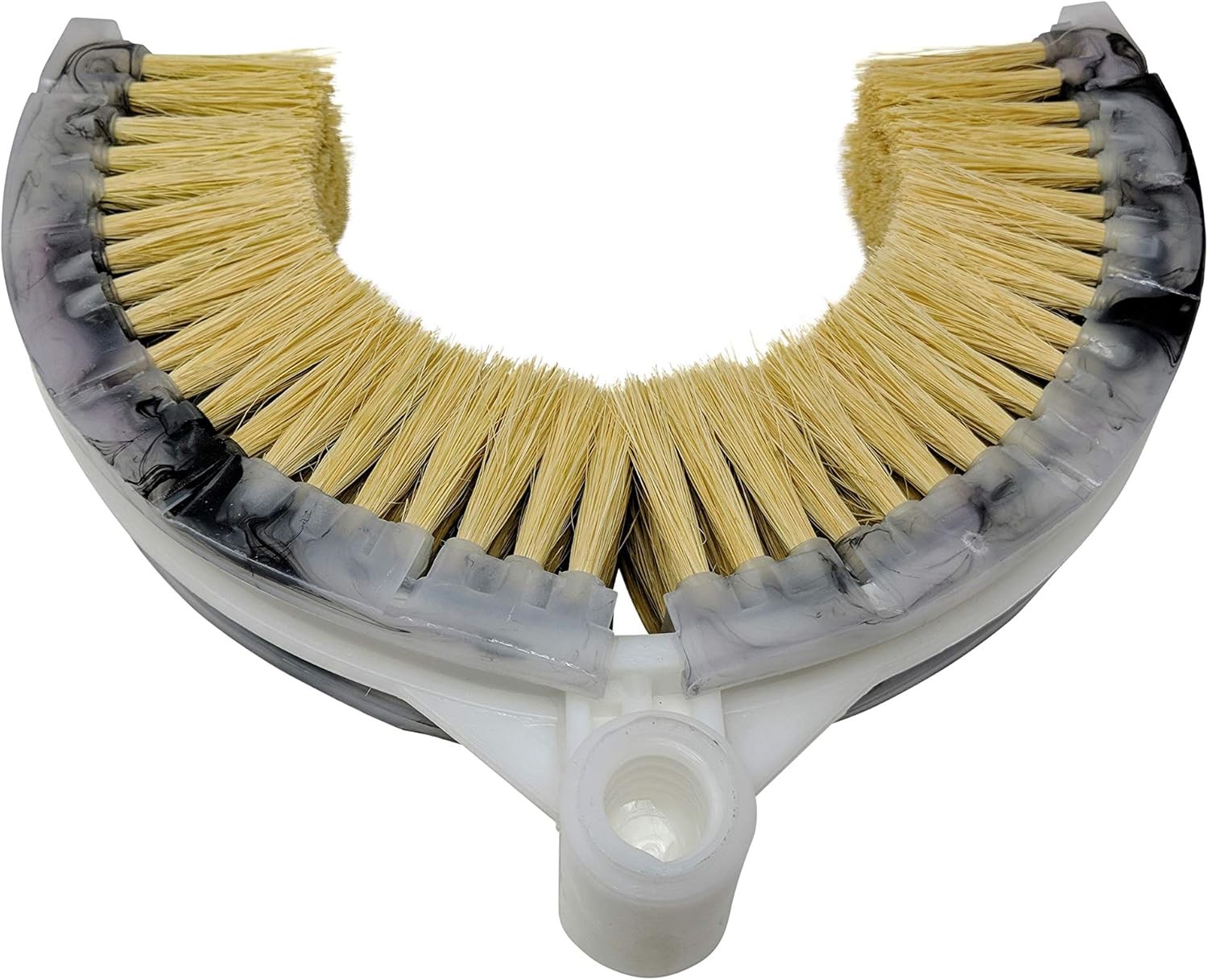 Teravan Curved Wash Brush for Exhaust Stack Pipes 8-10", Gray, Yellow