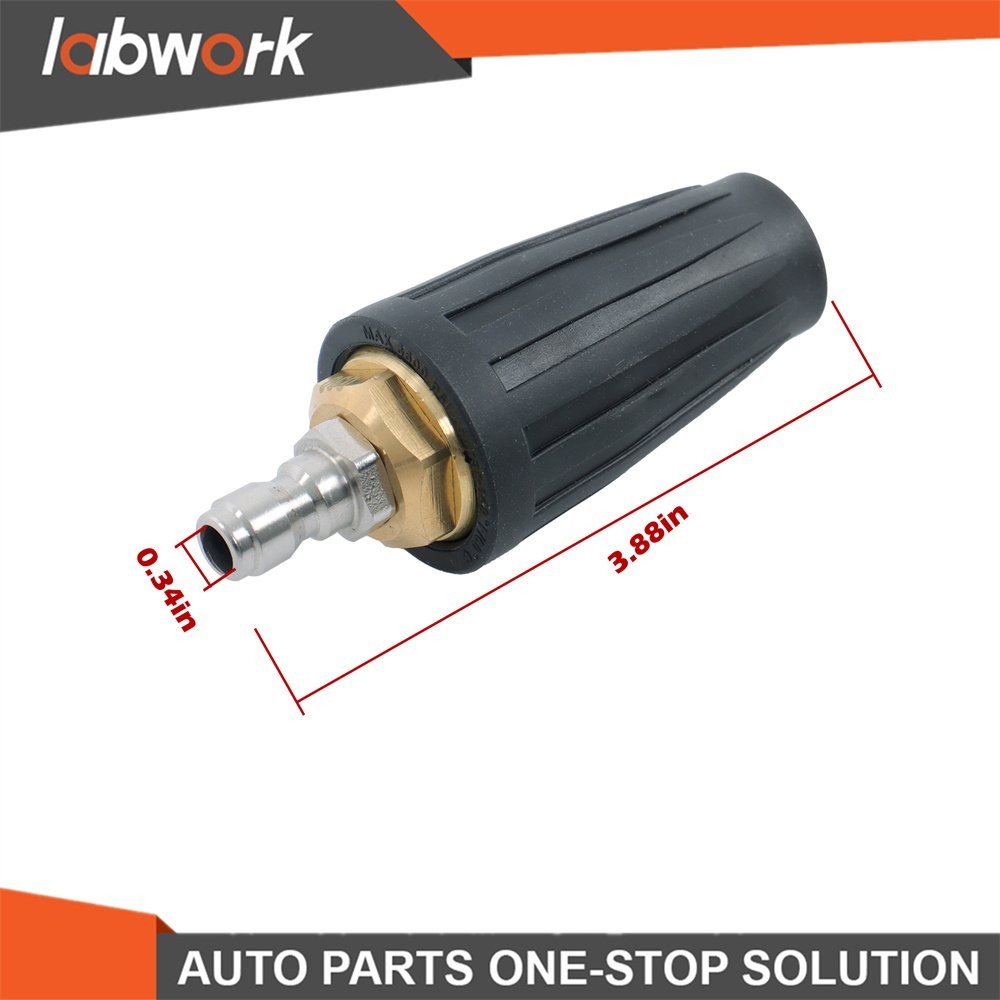 Labwork 1/4 inch 3600 PSI High Pressure Turbine Nozzle Set 360° Rotating Turbo
