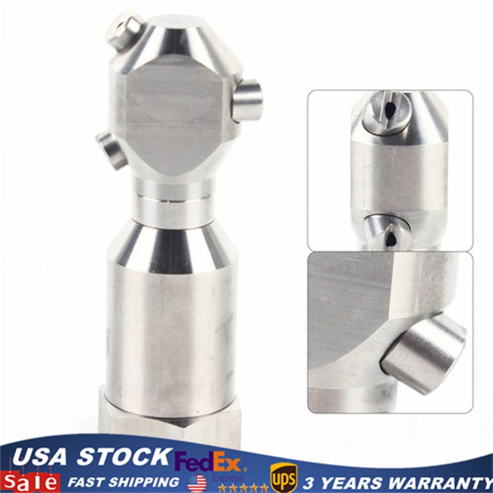 1″ Continuous Cleaning Jetting Nozzle Rotary Spinning Drain Sewer Jetter Nozzles