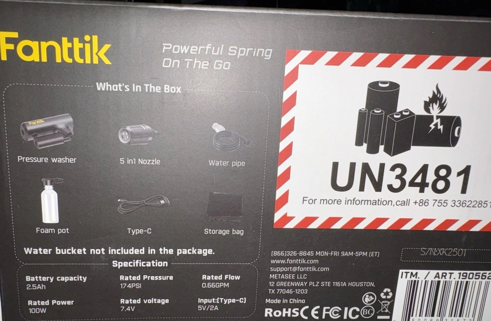 Fanttik K100 Flip Multifunctional Portable Cordless Foldable Pressure Washer