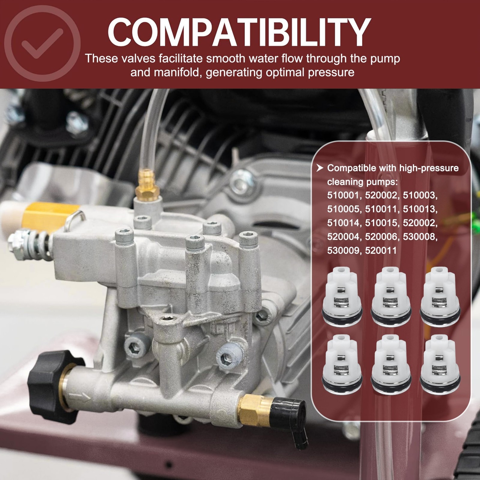 Pressure Washer Pump Rebuild Kit – Compatible Replacement Valve for Simpson Pump
