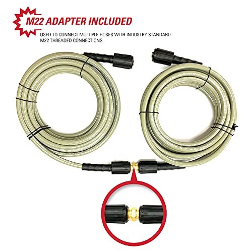 Simpson Cleaning 40224 Morflex Series 3300 PSI Pressure Washer Hose, Cold