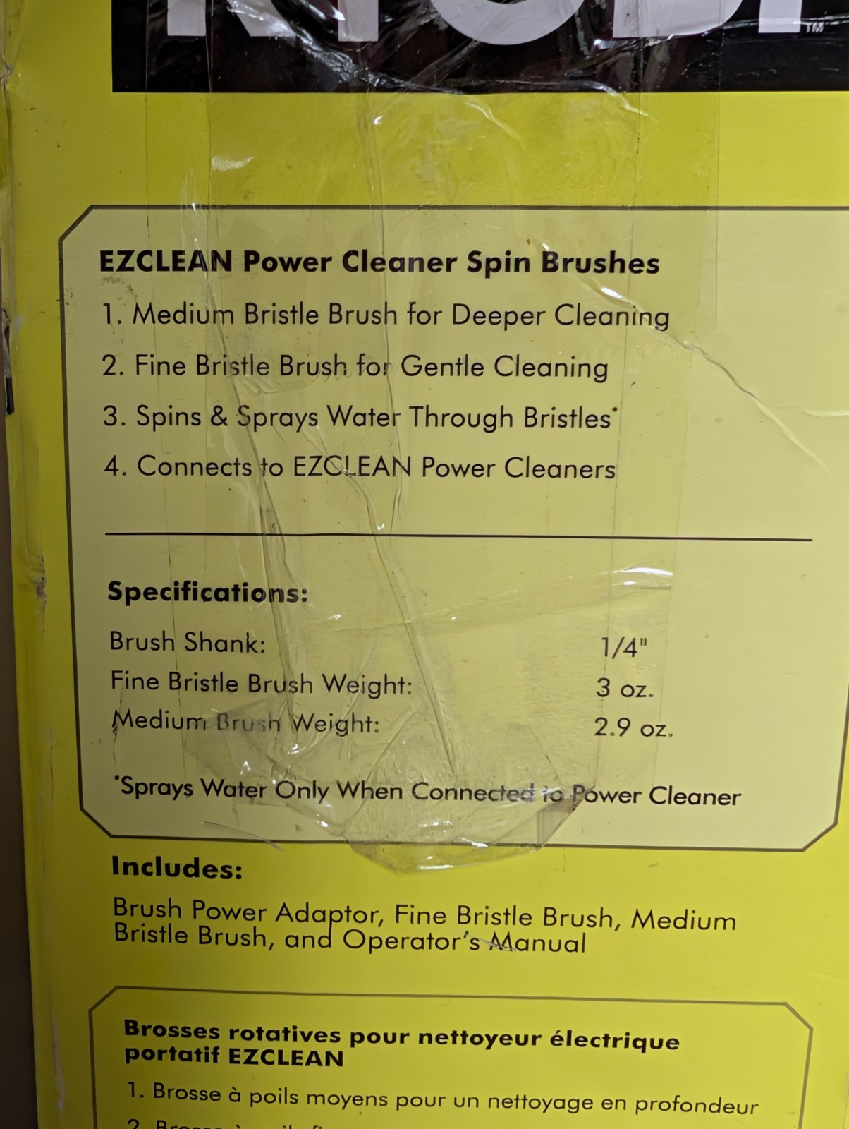 Ryobi EZClean Power Cleaner Spinning Brushes RY3112SB