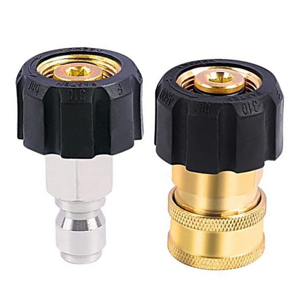 M22 14mm to 3/8 inch Quick Connect Adapter Kit for Pressure Washer