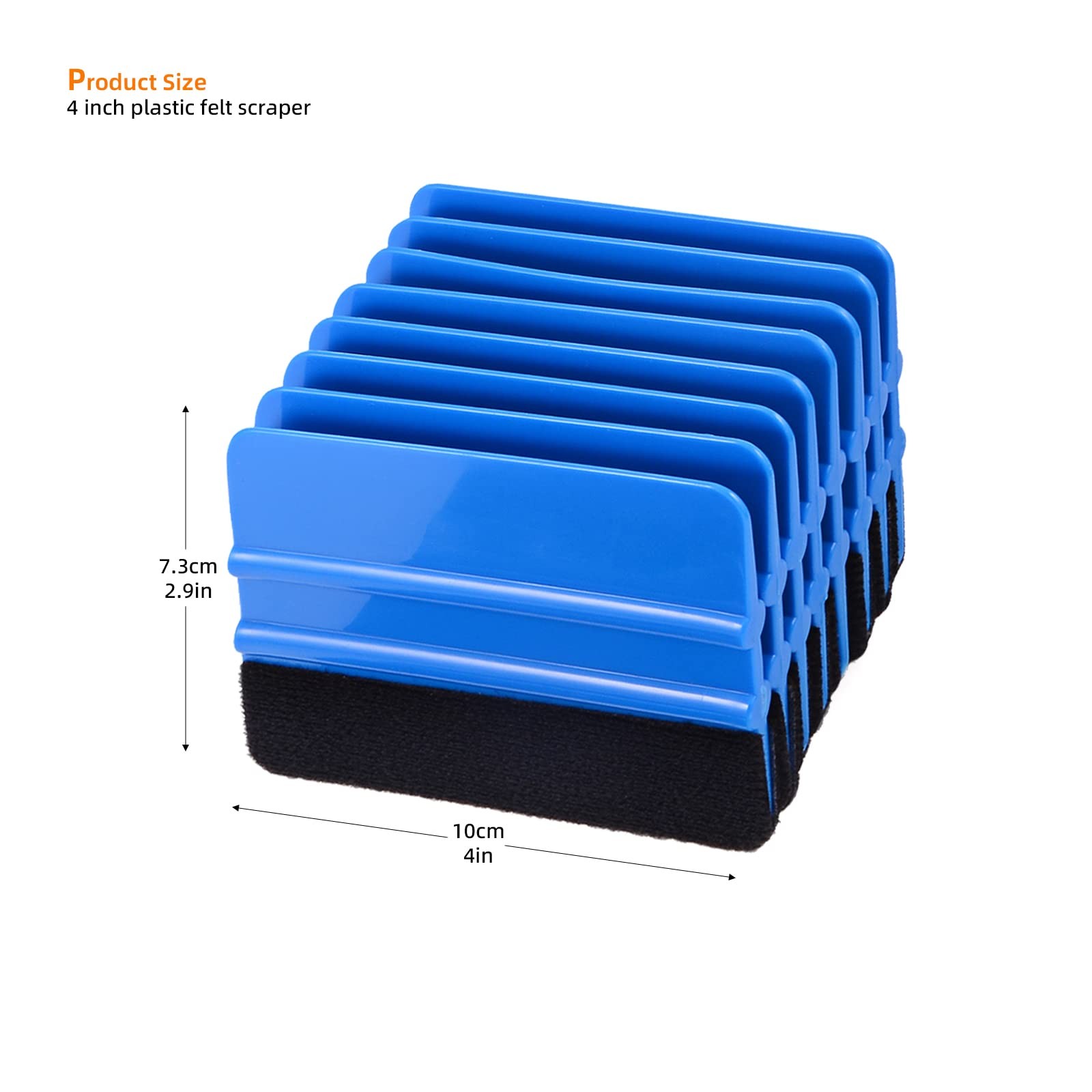 EHDIS 10pcs Vinyl Squeegee 4 Inch Car Scraper Decal 10 PCS, Blue
