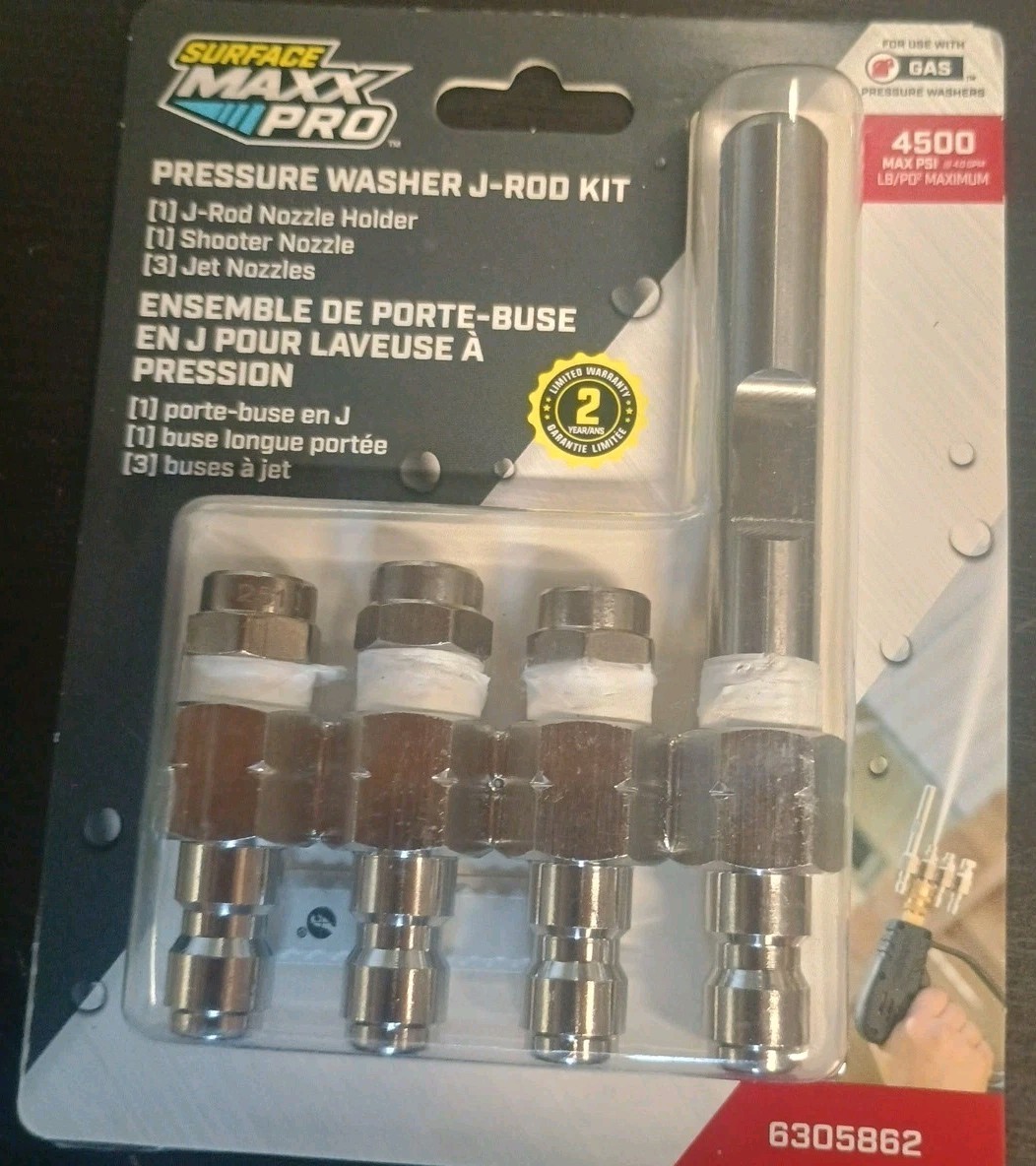 Surface Maxx Pro High Pressure Washer J Rod Nozzle Kit 6305862