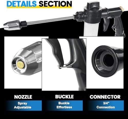 High Pressure Foam Gun for Garden Hose, Car Wash Soap Sprayer with 3.5oz/100cc P