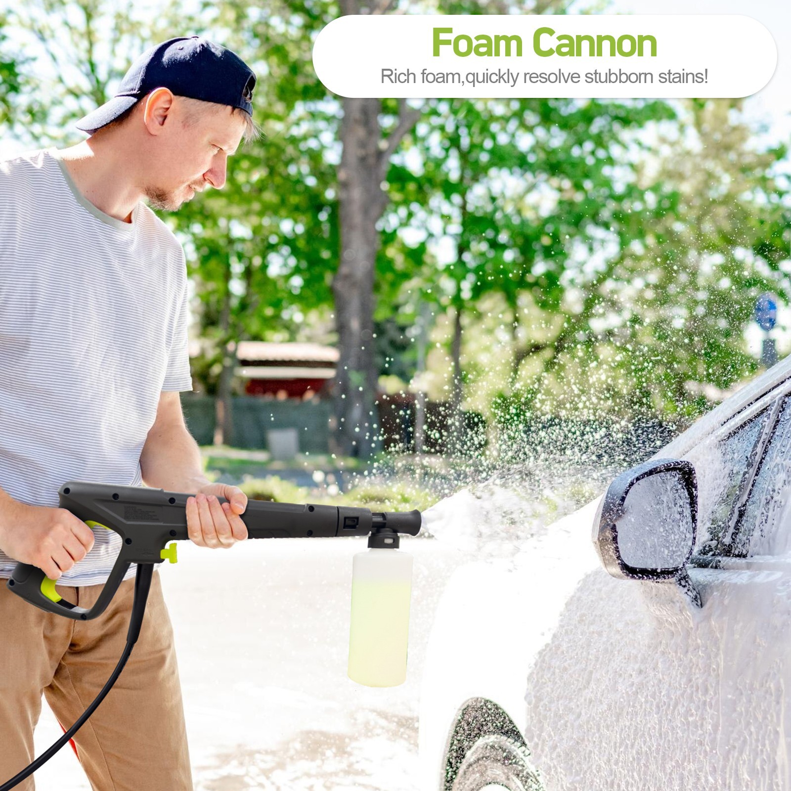 4800 PSI Electric Pressure Washer, 2.3 GPM High-Power Portable Pressure Washer