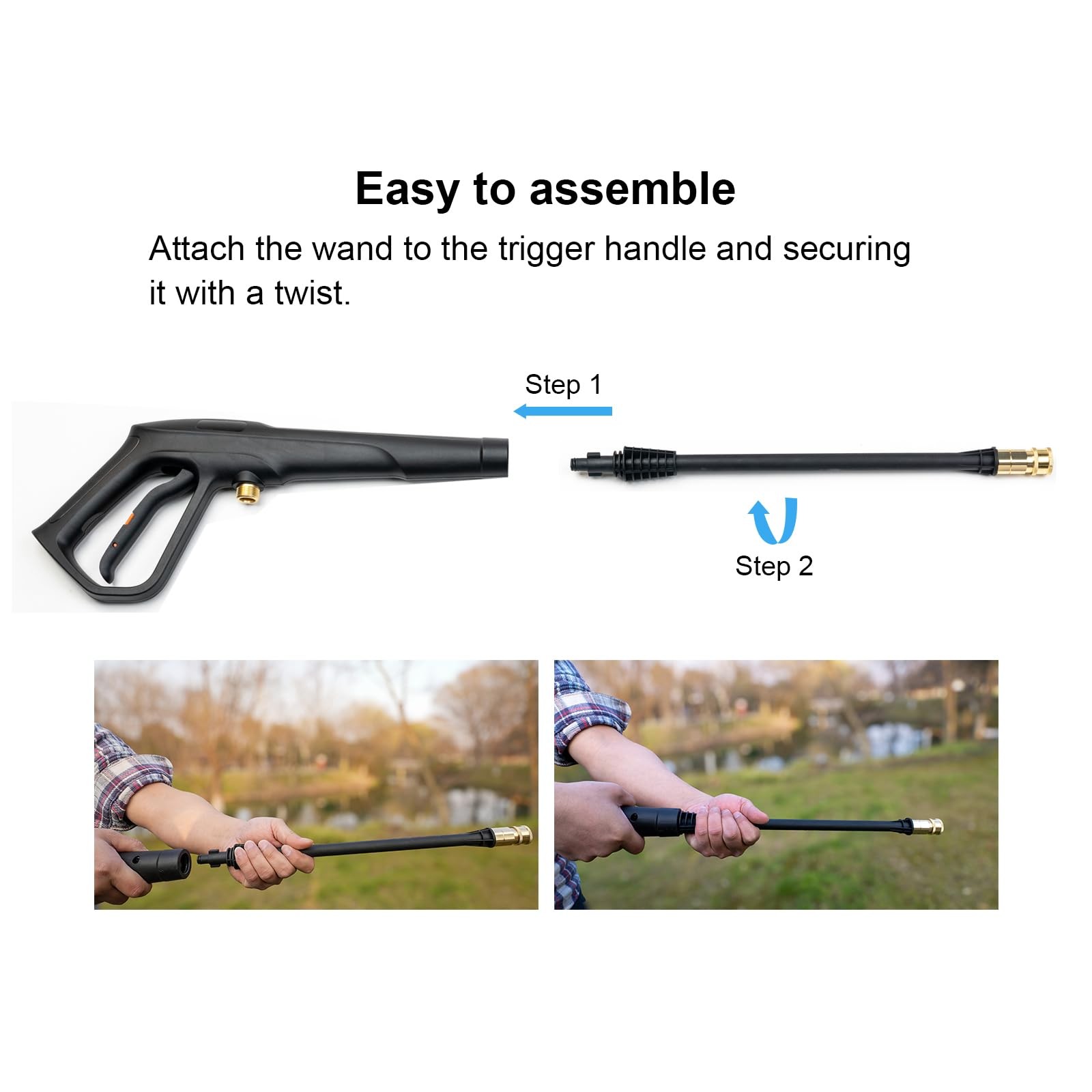 Pressure Washer Gun Set M22-14mm M22-15mm Fit Ryobi Karcher Greenworks 2320PSI