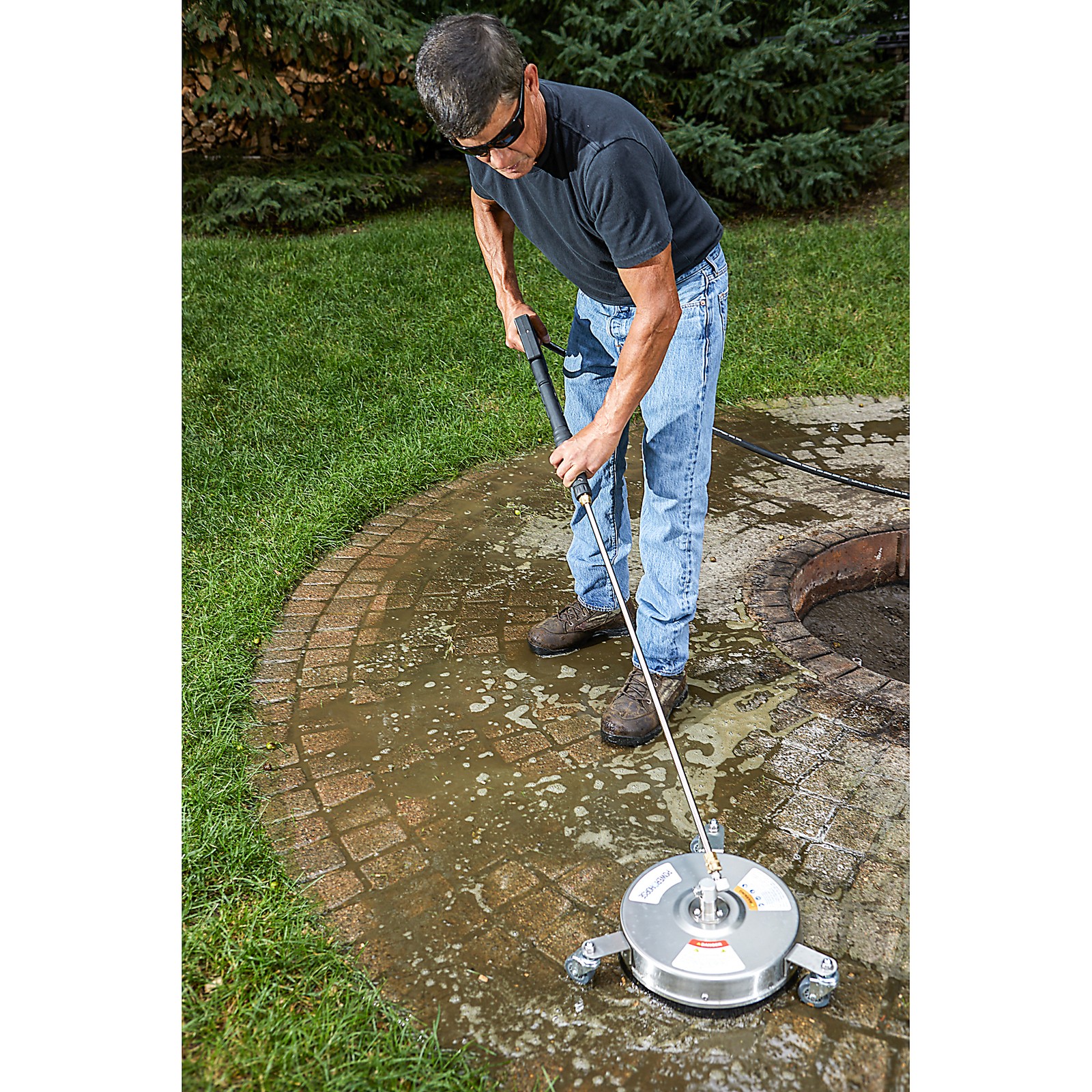 Powerhorse 12in. Pressure Washer Surface Cleaner, 4000 PSI, Stainless Steel
