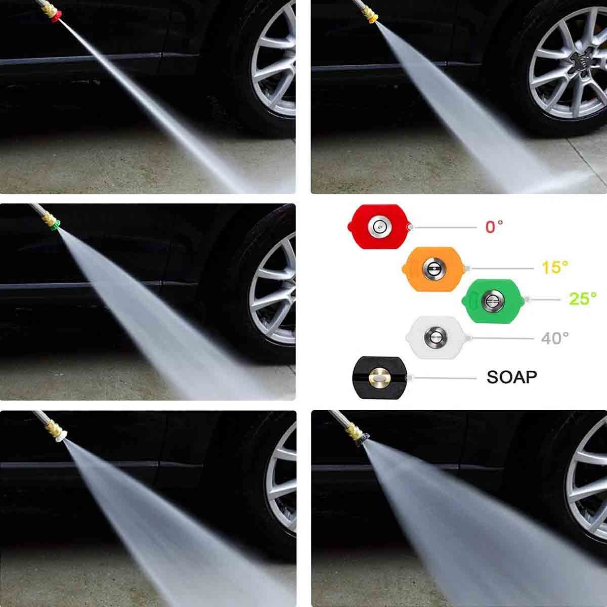 26-50FT High Pressure Washer Hose+turbine nozzle+High pressure water gun