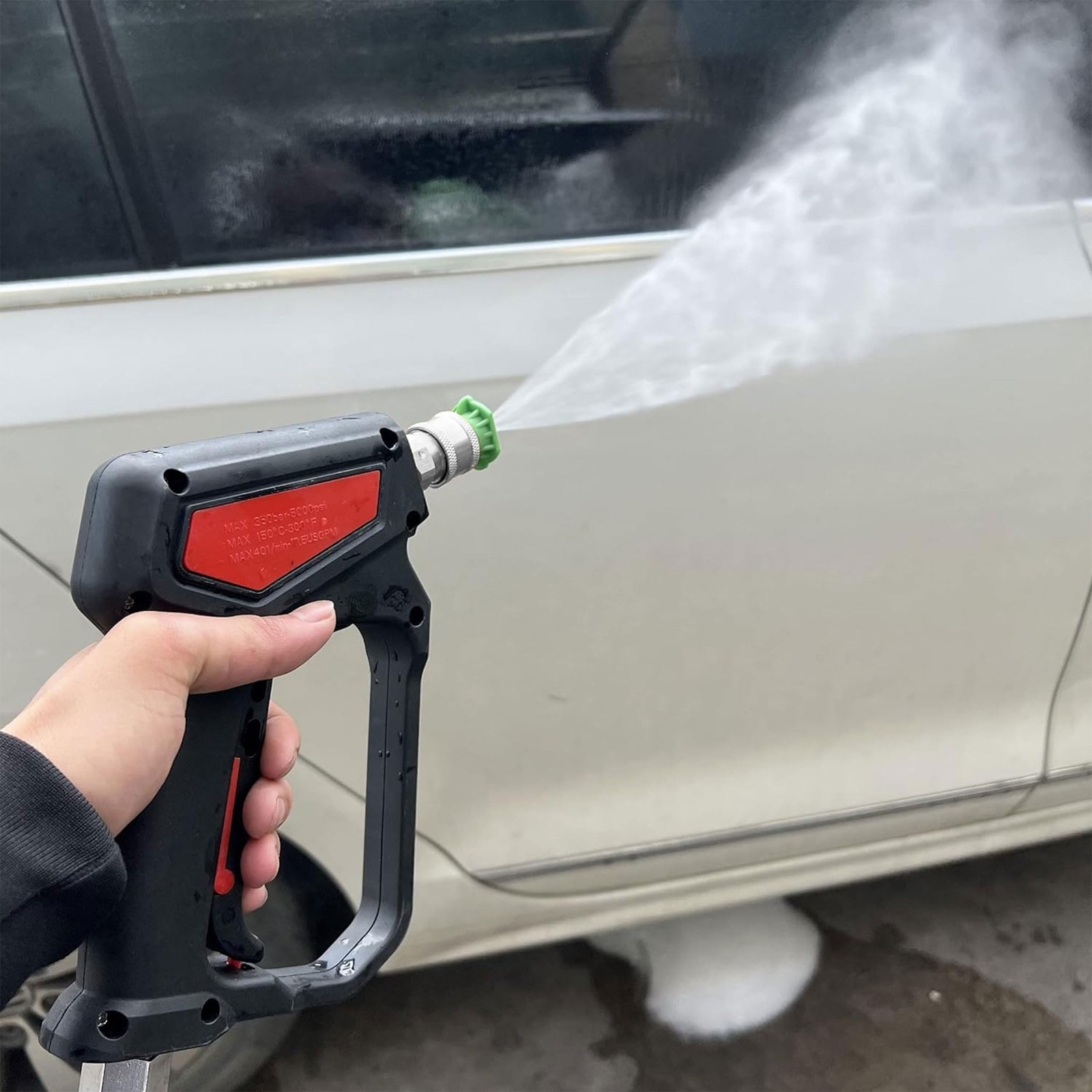 Pressure Washer Gun 5000 PSI, 12 GPM, High Pressure Spray Gun with 1/4″ Quick…