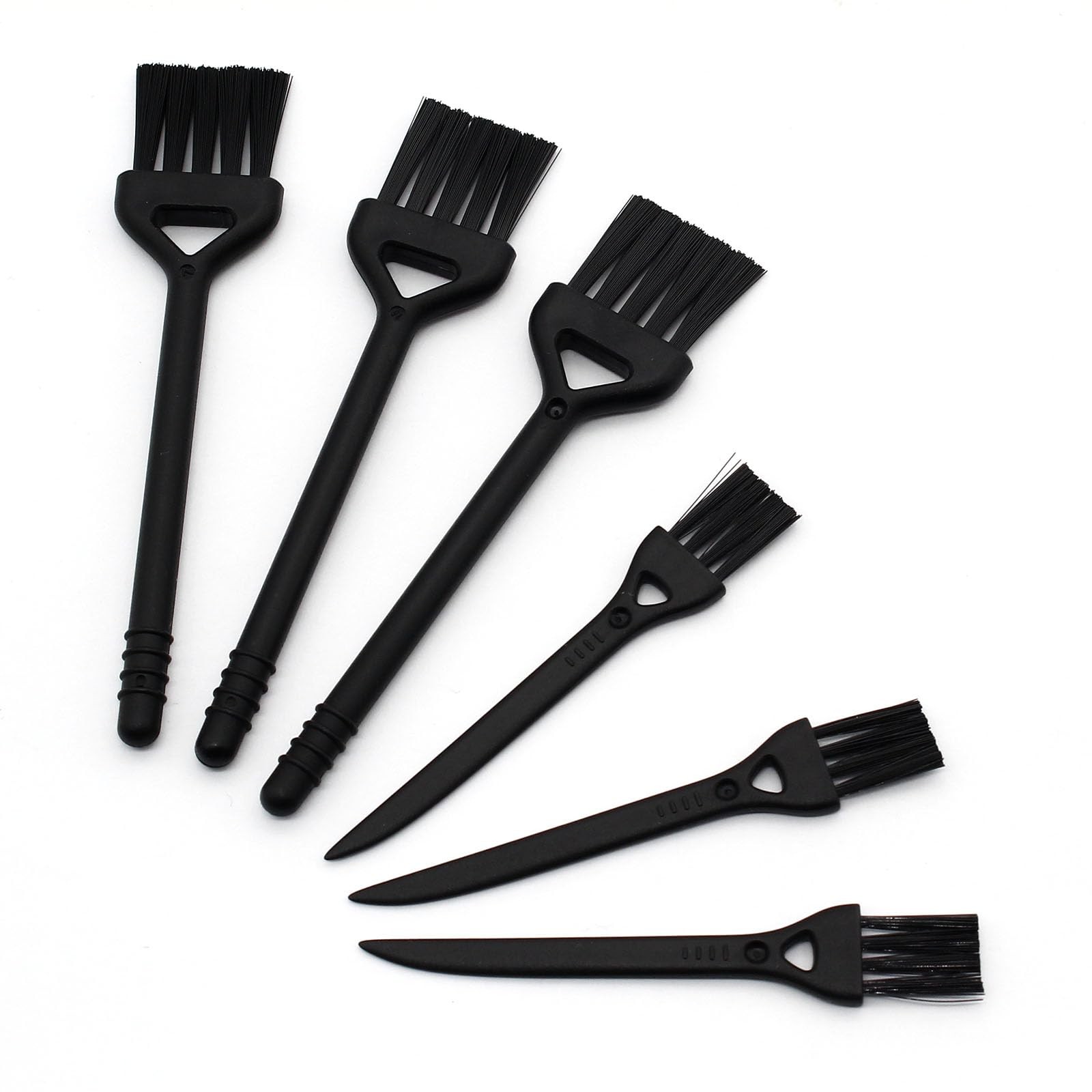 Rierdge Keyboard Cleaning Brush, 6 Pcs Plastic Handle Nylon Anti Static Black