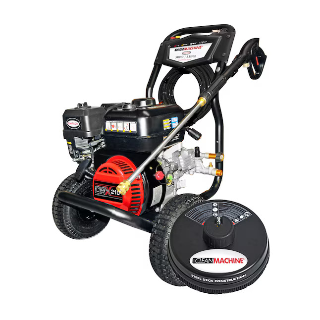 SIMPSON Clean Machine 3400-PSI 2.5-GPM Cold Water Gas Pressure washer with 4 Spr
