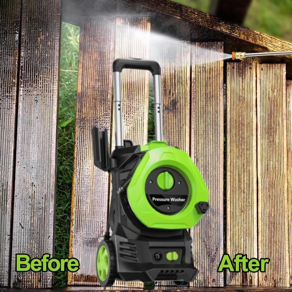 Electric High Pressure Washer 4500PSI 2GPM with Telescopic Handle and Wheels NEW