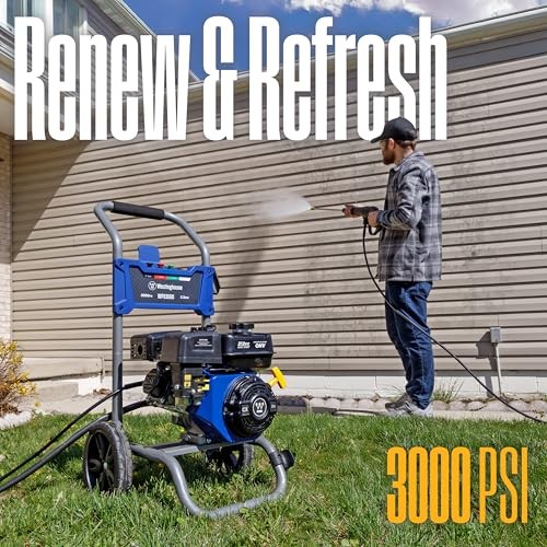 WESTINGHOUSE WPX3000 GAS PRESSURE WASHER 3000 PSI AND 2.3 GPM – BLUE