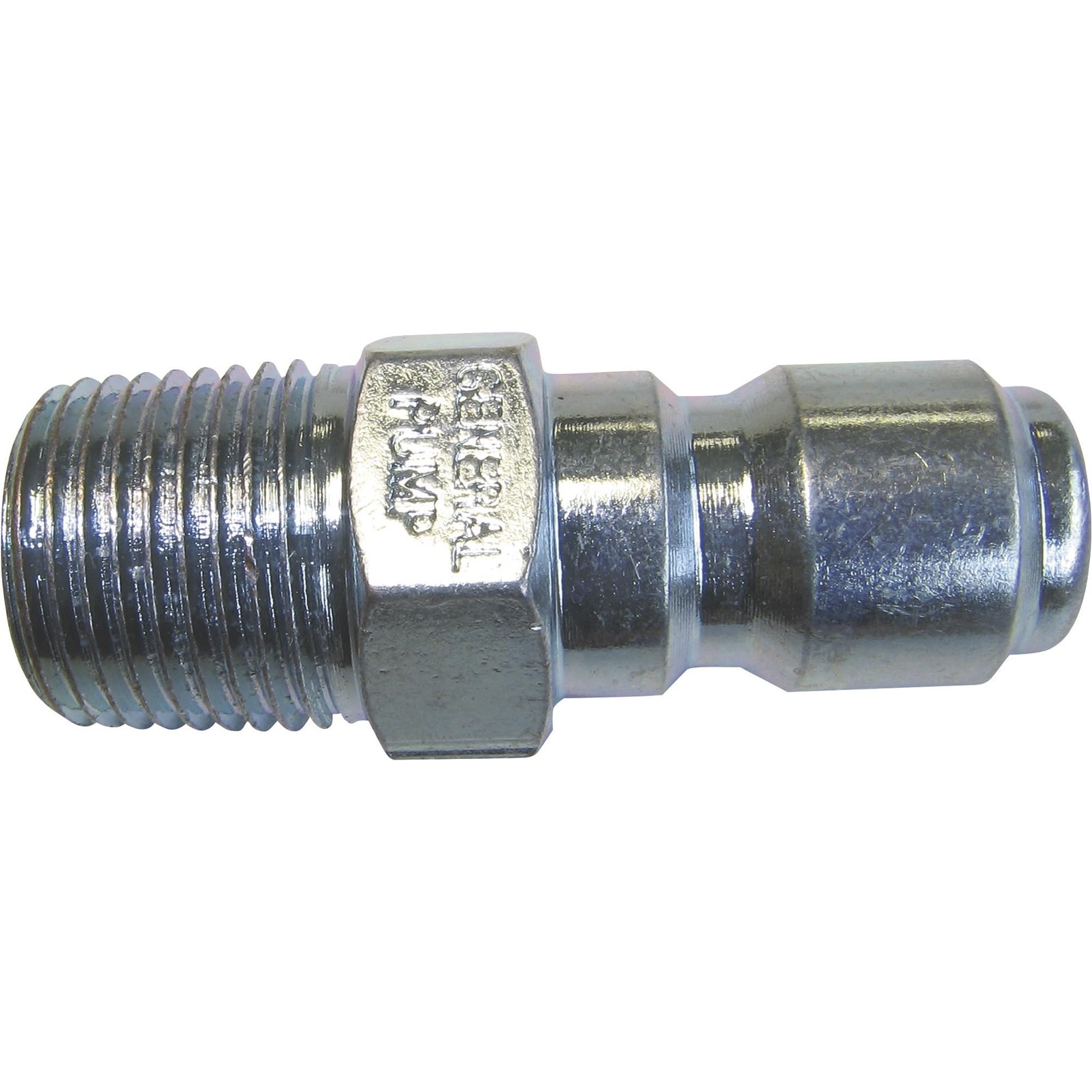 NorthStar Pressure Washer Plated Steel Nipple, 4000 PSI, 3/8in. Male Fitting