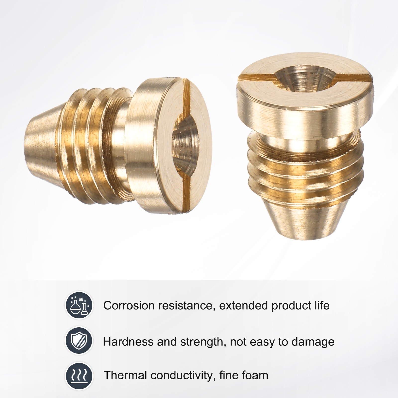4-Pack Foam Nozzle Orifice, 1.1mm Universal Thread for Brass