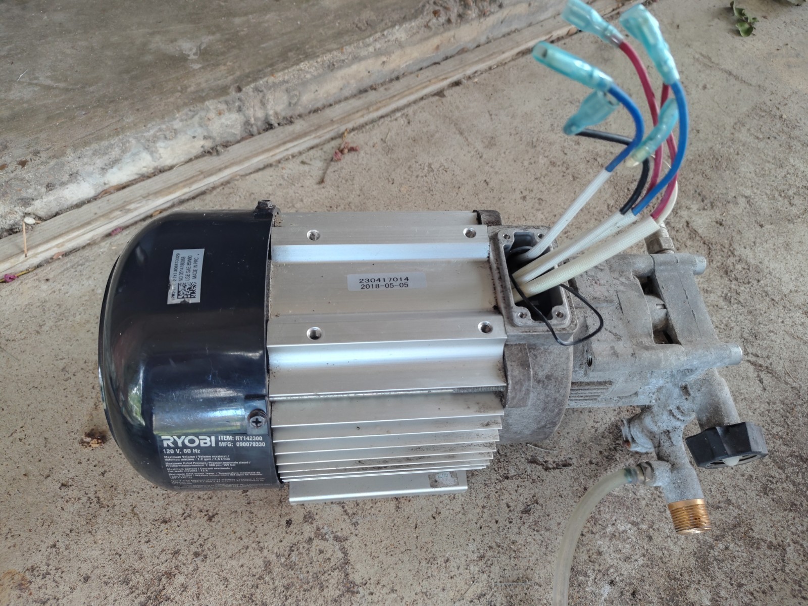 Ryobi RY142300 Electric Pressure Washer Motor & Pump Assembly OEM 120V