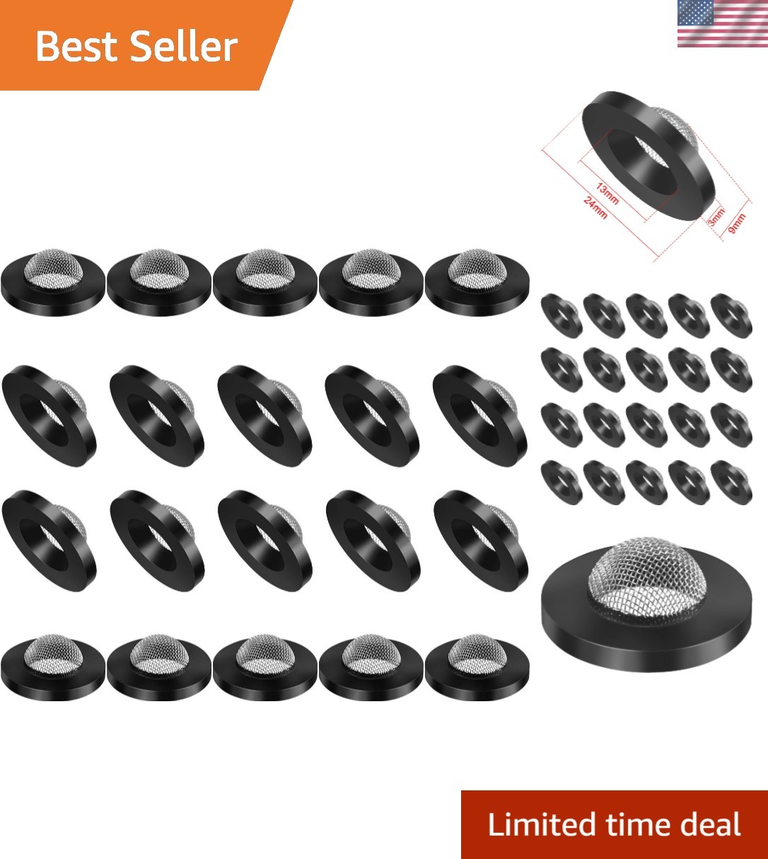 Durable 20 Pcs Hose Washers – Perfect for 5/8″ Machines & 3/4″ Garden Hoses