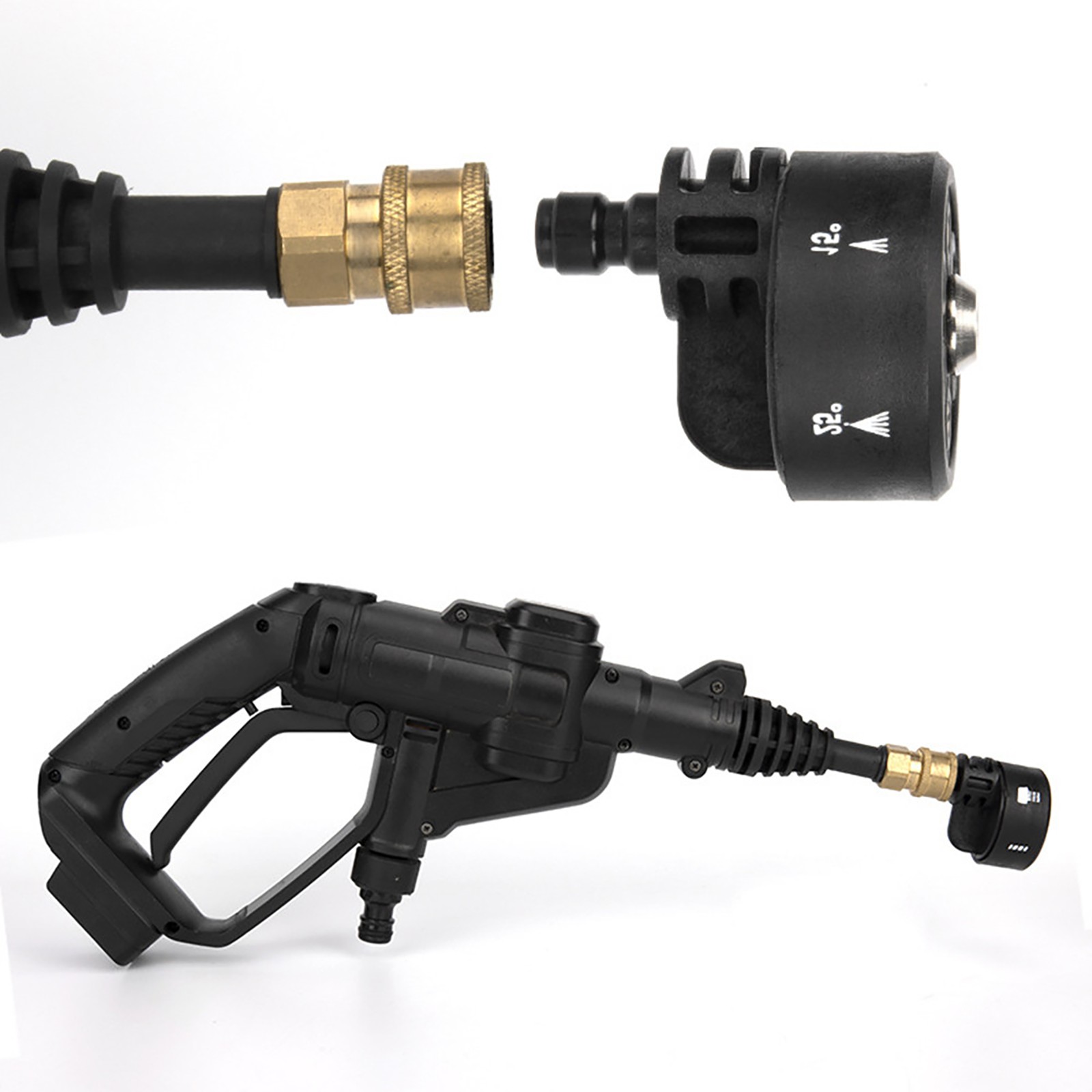 6 in 1 1/4″ Multi-functional 500 PSI Adjustable Cleaning Washer Nozzle