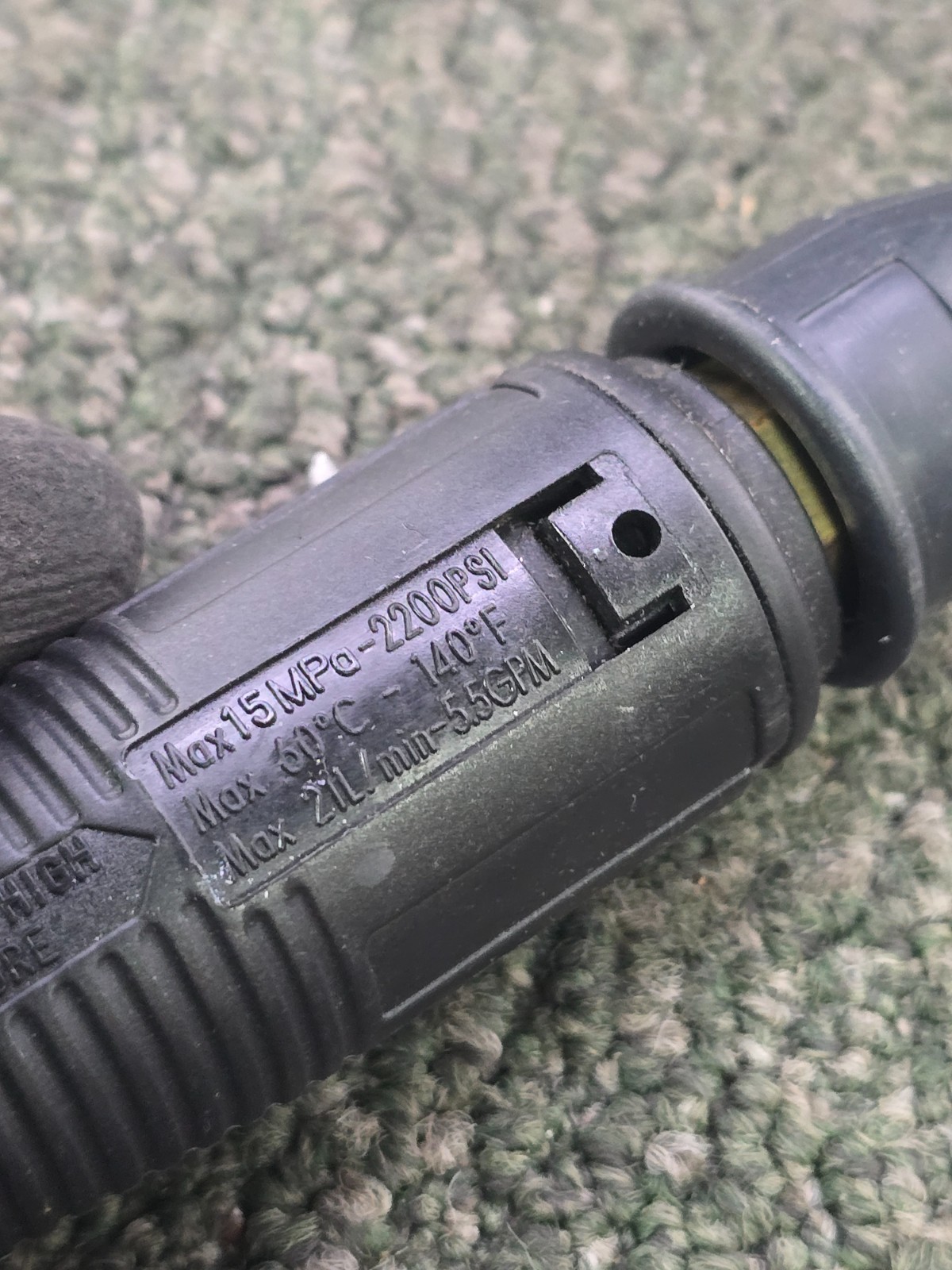 Heavy-Duty Variable Hi-Lo Spray Nozzle Lance 15MPa-2000 PSI, 60°C-140°F, 5.5 GPM