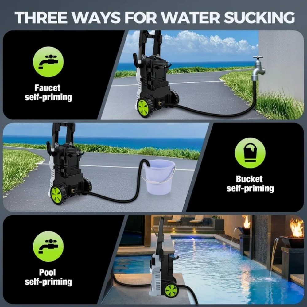 Electric Pressure Washer 5000PSI Max 3.0GPM Portable Power Washer 4 Quick Nozzle