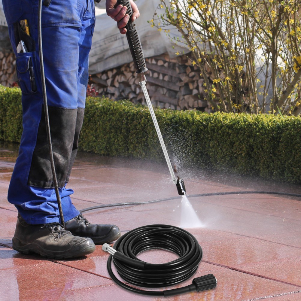 Pressure Washing Hose for Power Washer Black Durable High Pressure Up to 160 Bar