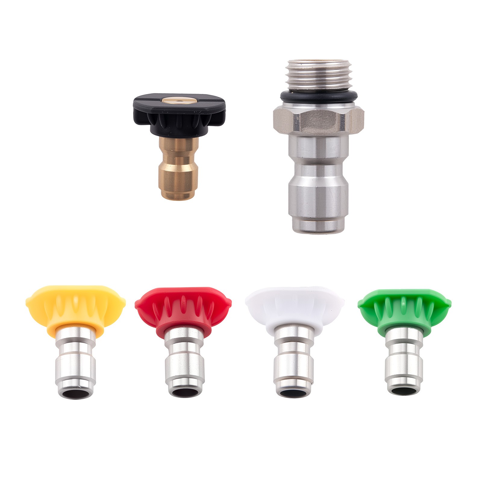 4000 PSI Pressure Washer Turbo Nozzle Kit 5 Spray Angle Spray Tips 1/4″ Fitting