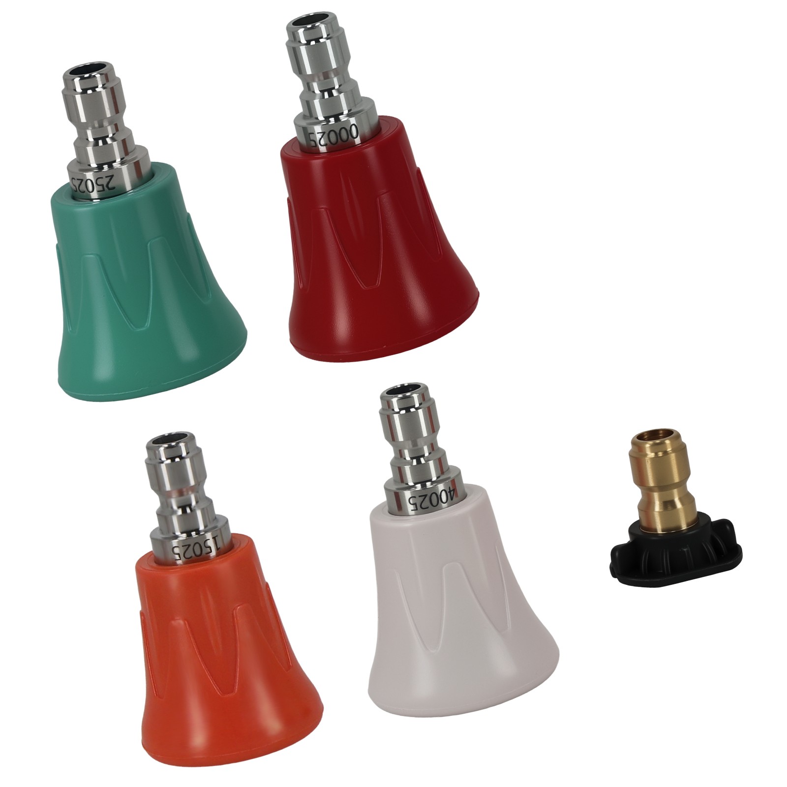 5PCS Pressure Washer Nozzle Tips Set Stainless Steel Quick Connect 1/4″