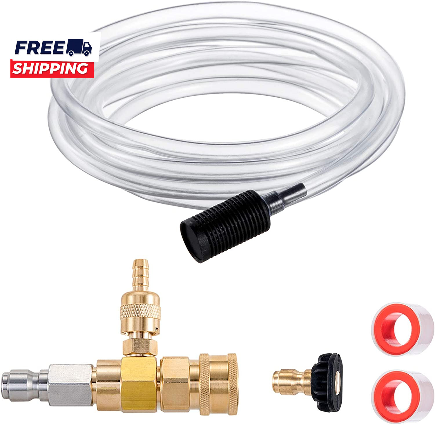 Downstream Injector for Pressure Washer Power Washer Chemical Injector Kit