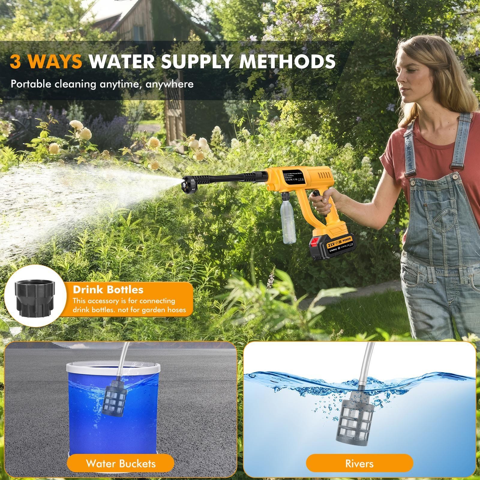 Car Washer Pressure High Gun Wireless Water Cleaner Car Portable Machine Wash