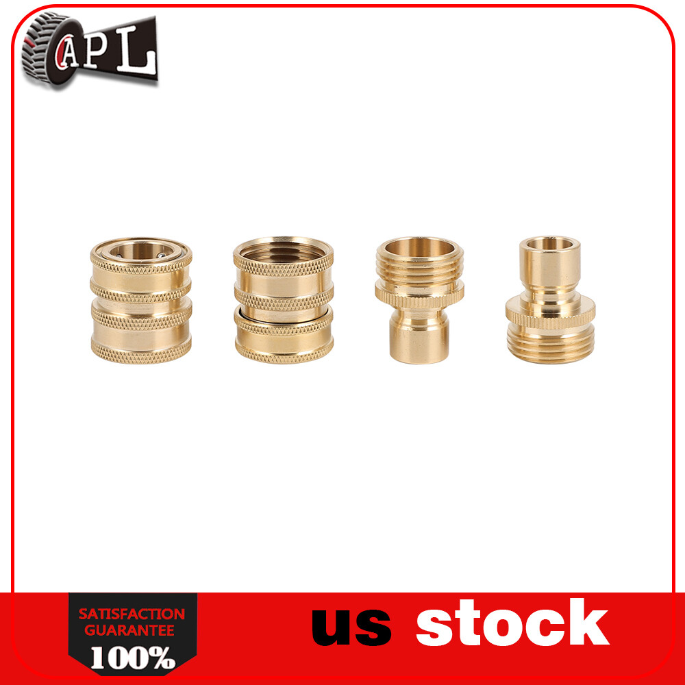 3/4″ Garden Hose Quick Connect Water Hose Fit Brass Female Male Connector 2PCS