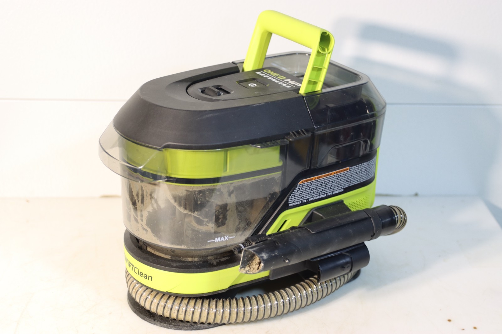 Very Used RYOBI 18V SWIFTClean Mid-Size Spot Cleaner Tool Only (MPBLHV704B)