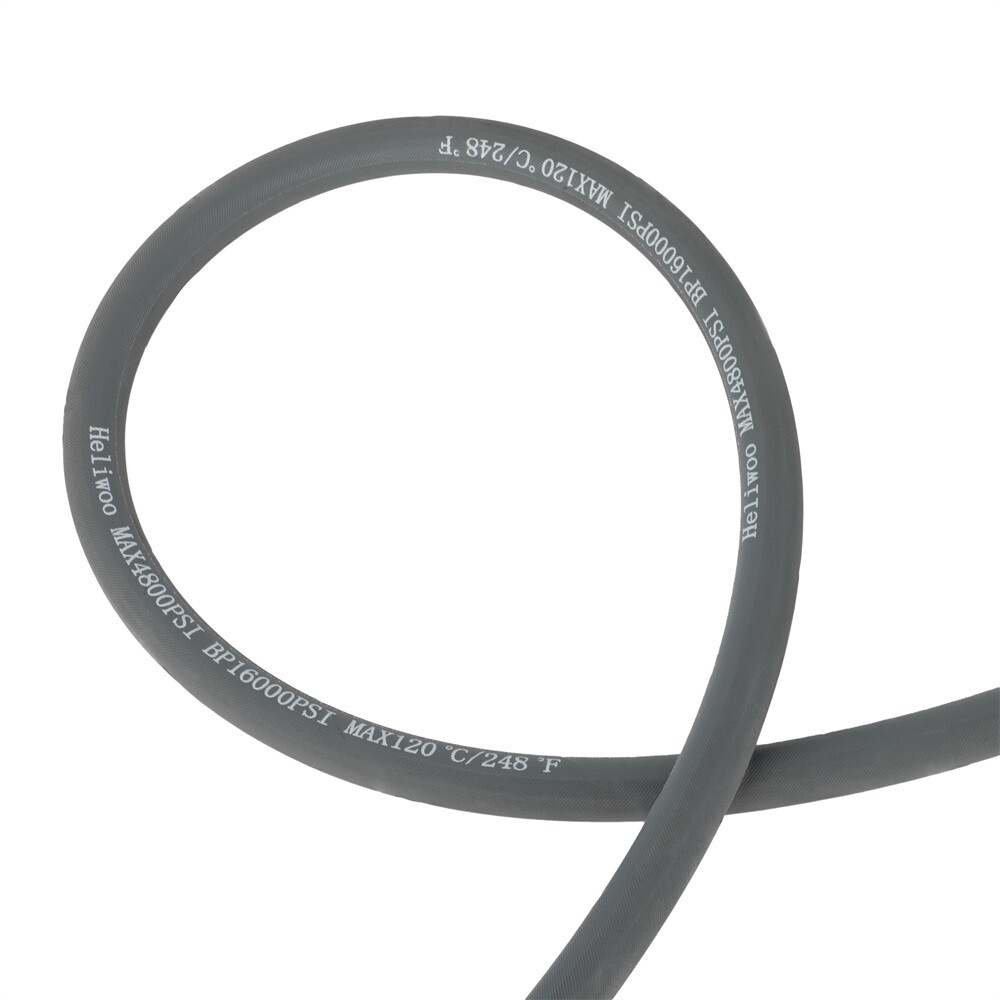 100ft 3/8″ Pressure Washer Hose 4000 PSI Non-Marking Gray With Couplers