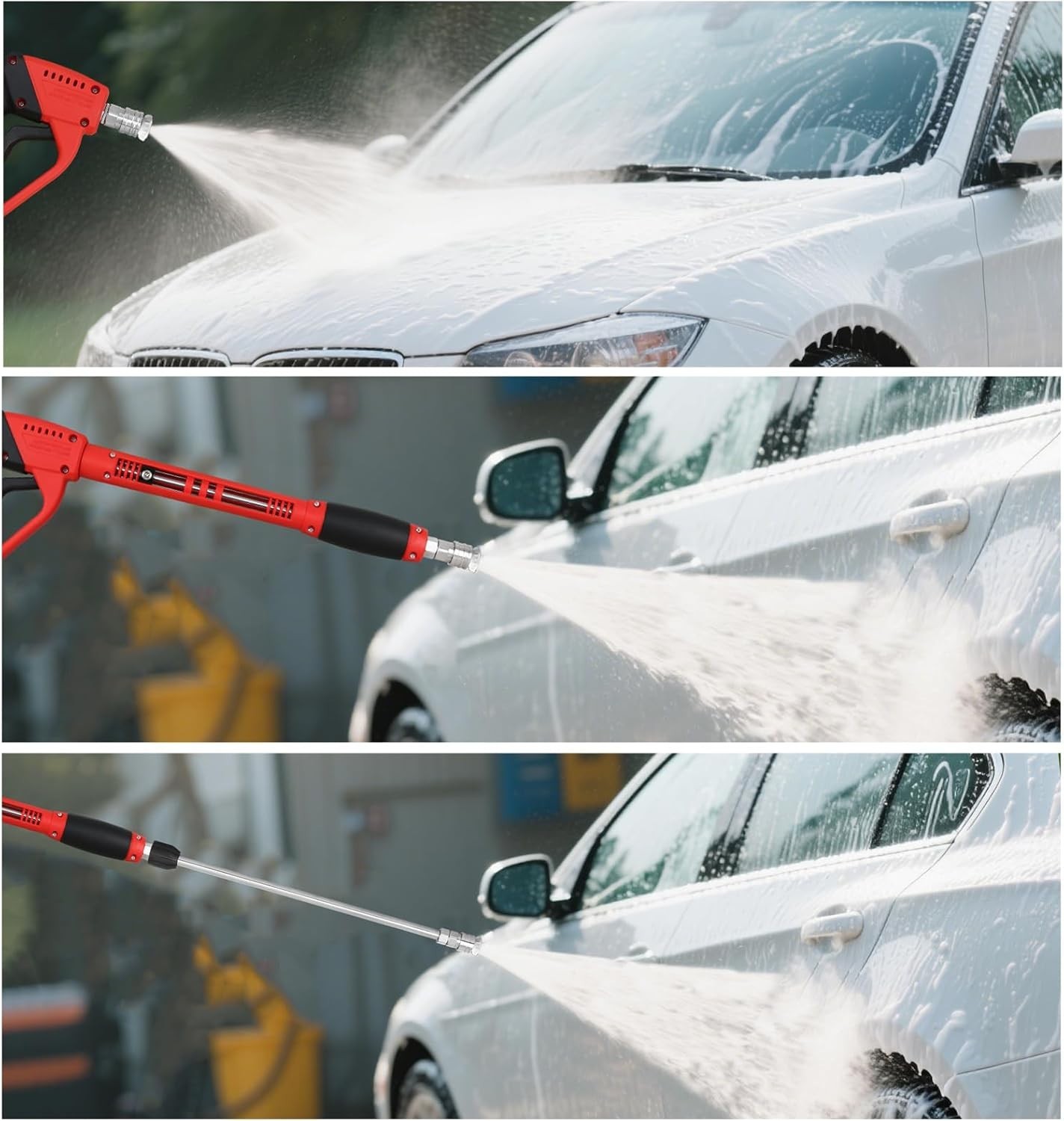 5000 PSI Pressure Washer Gun with Extension Wand and 5 Nozzle Tips – M22 Fitting