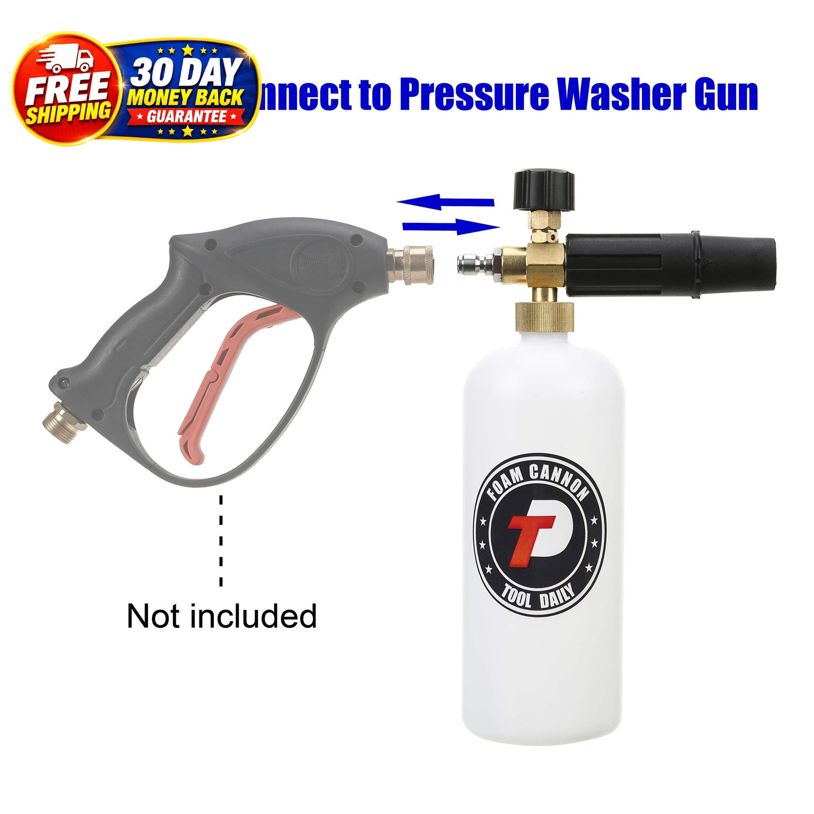 Foam Cannon with 1/4 Inch Quick 1/4” Connect, White