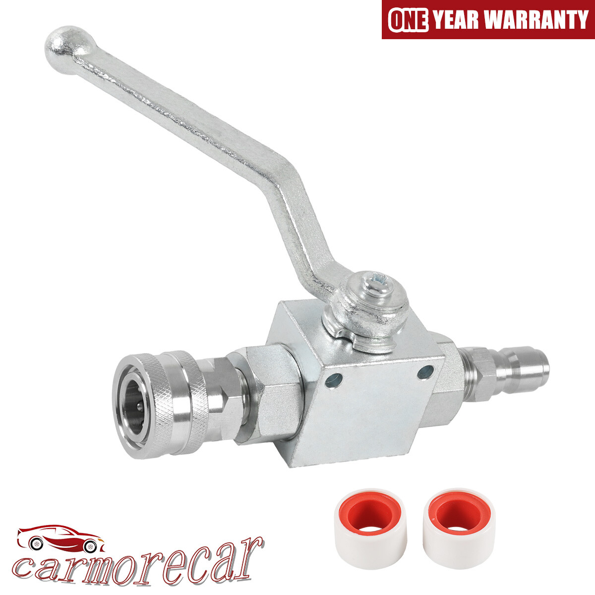 Steel High Pressure Washer Ball Valve Kit, 3/8 Inch Quick Connect 4500 PSI