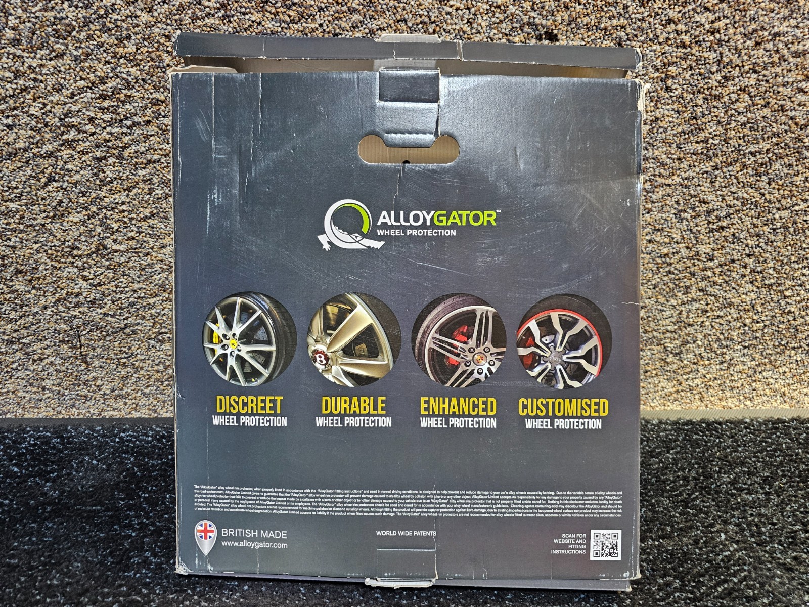 AlloyGator Red Rim Protector for Car Wheels (Fits 12-24″ Wheel Diameter)