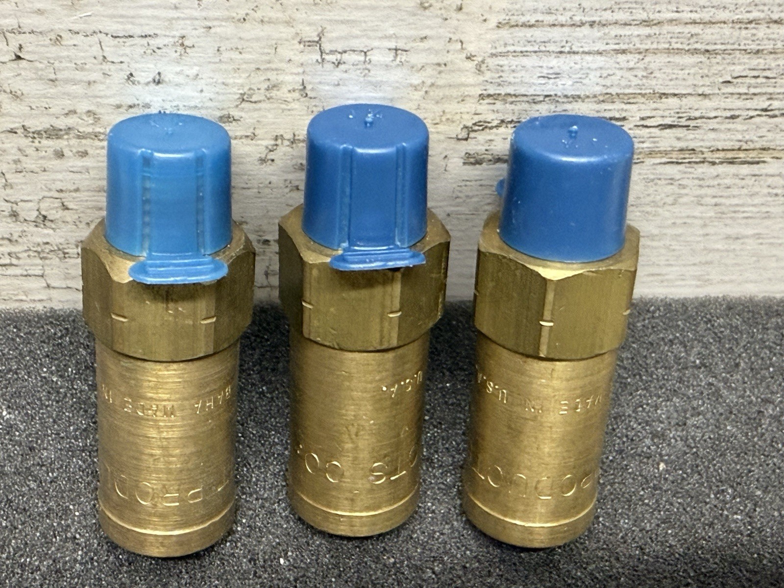 Lot of 3 Giant Pump Pop Off Valve 3600psi 1/4 Brass Pressure Relief, 81-22565