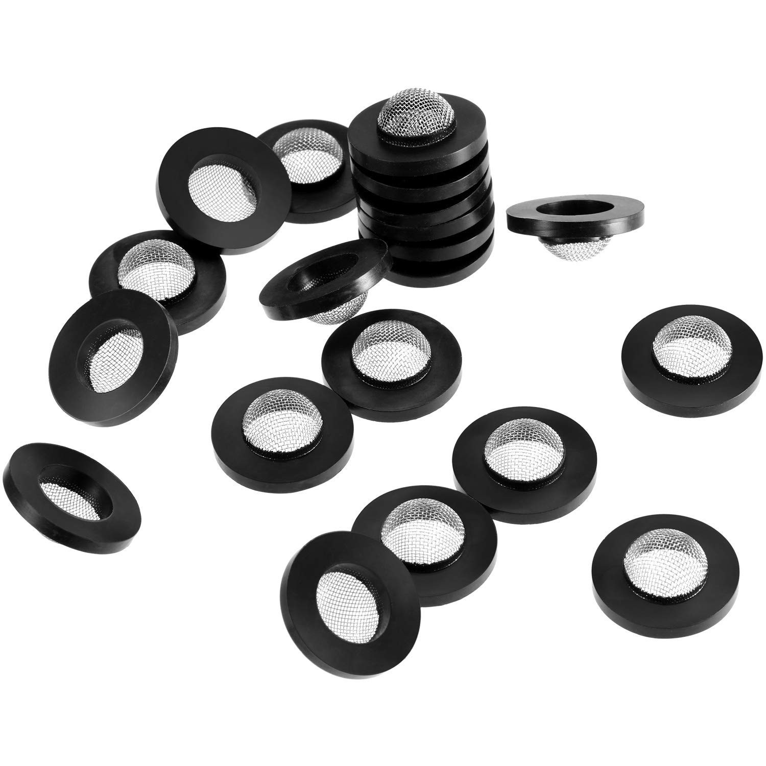 20-Piece Durable Hose Washer Set – Stainless Steel & Rubber for Garden or Home