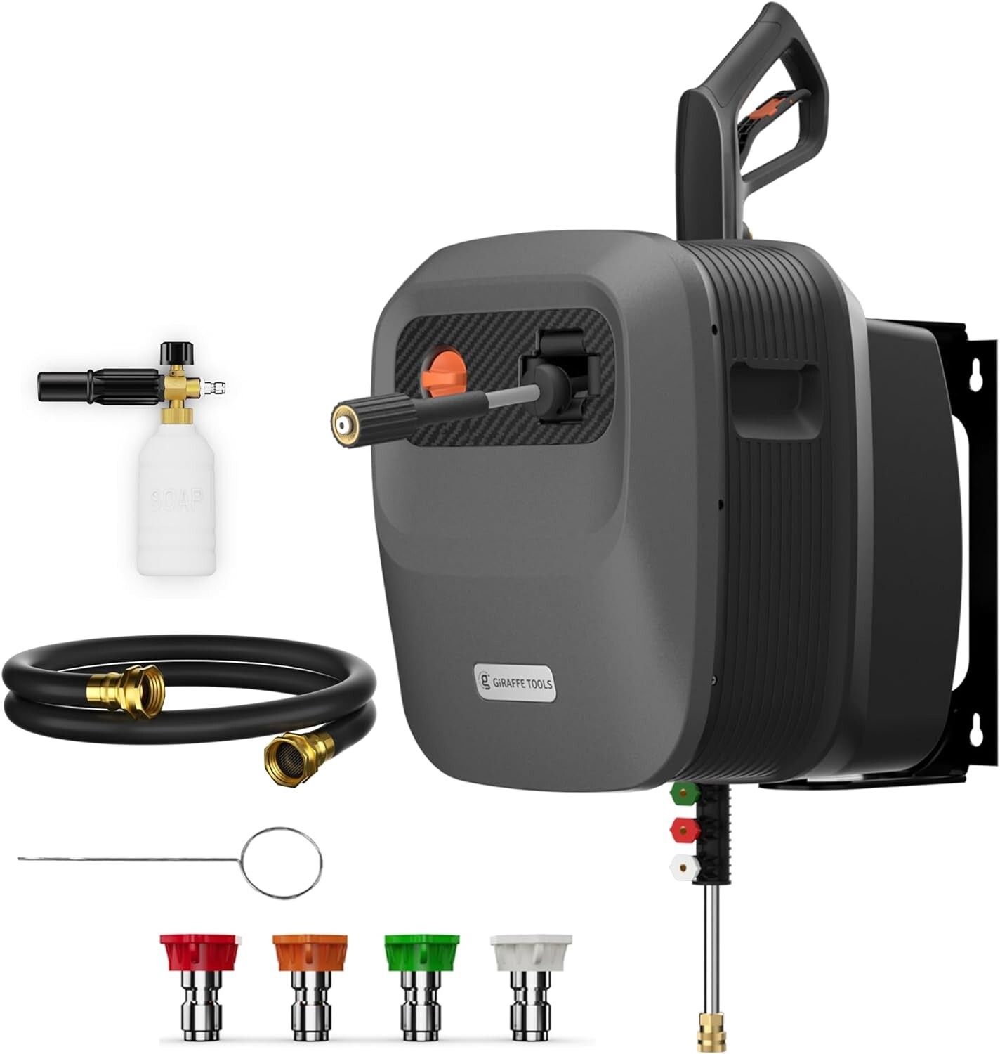 Giraffe Tools Electric Pressure Washer 2200 PSI Power Washer Hose Reel 65 Feet