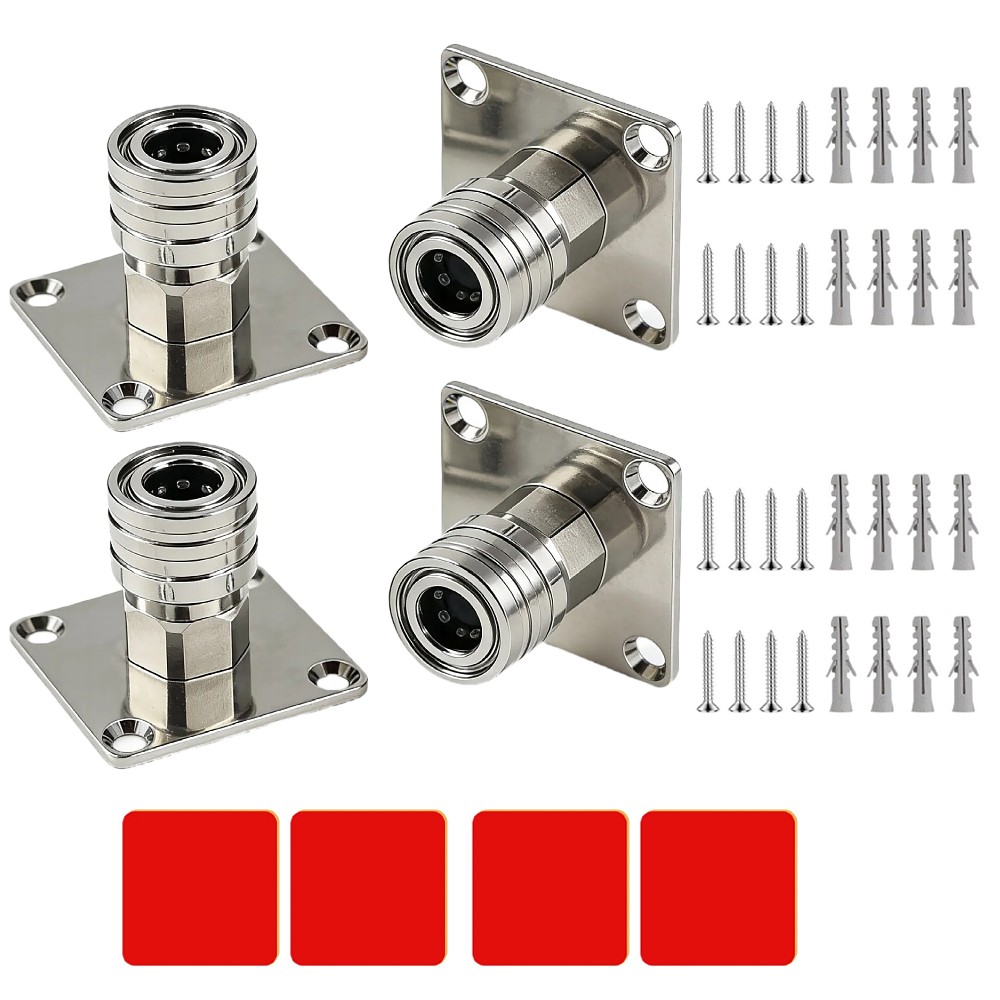 4Set Foam Cannon Holder 1/4″ Quick Connect Wall Mount Rack for Pressure Washer