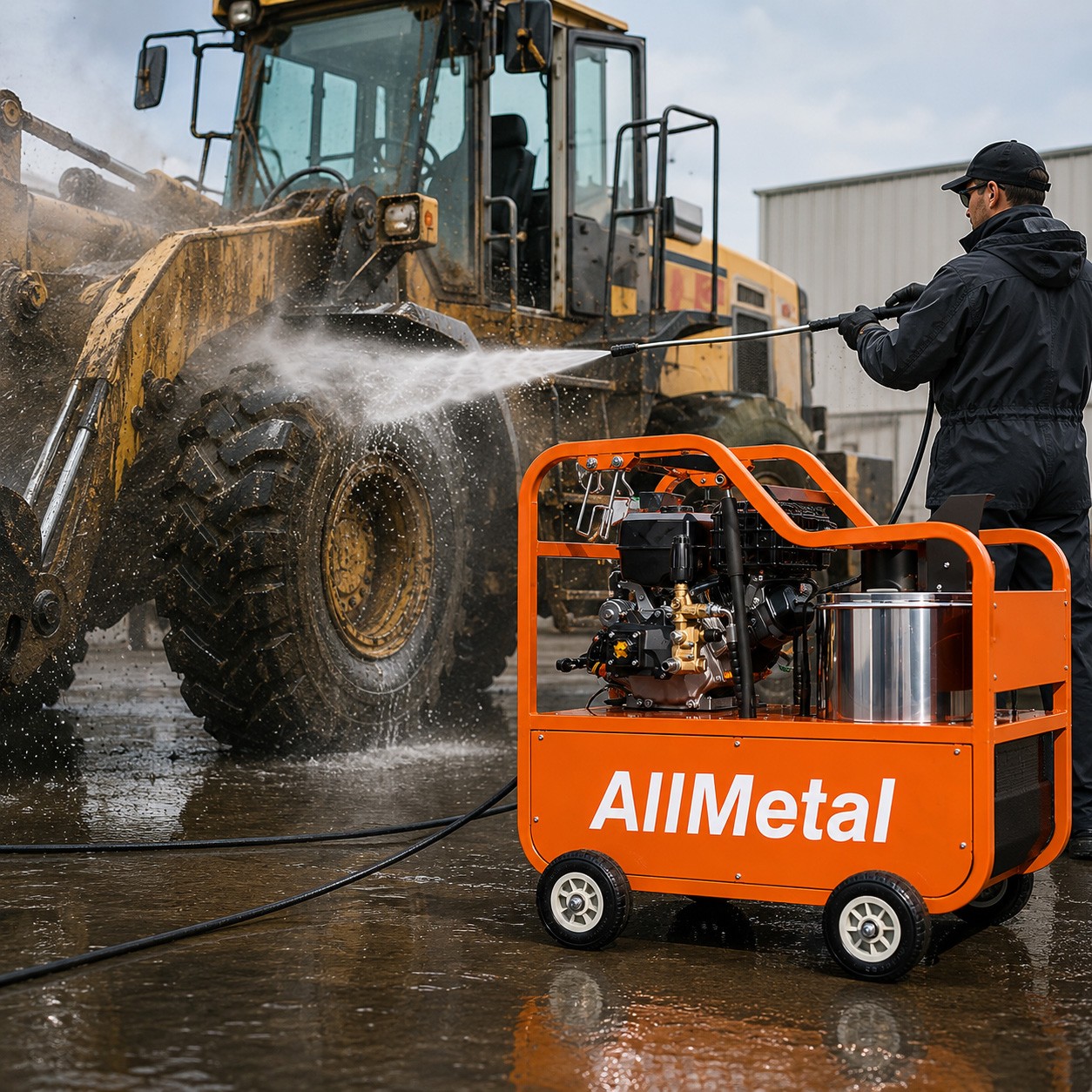 Commercial Hot Water Pressure Washer 4000 PSI 4.0 GPM 420cc Gas Electric Start